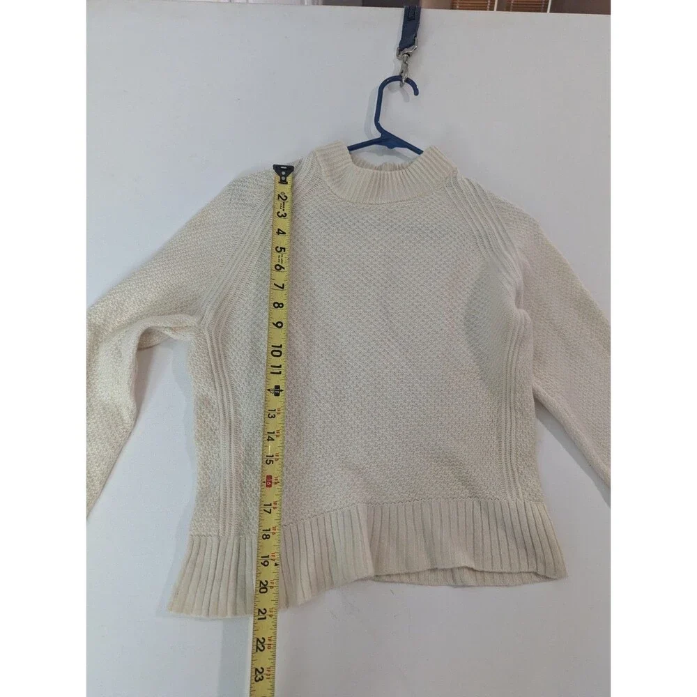 Everlane Sweater‎ Womens XXSmall Recycled Cashmere Knit Neutral Pullover Ivory